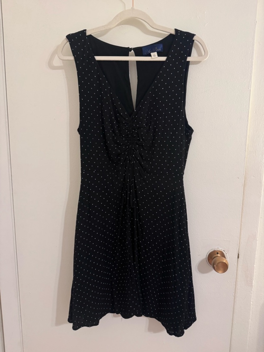 Black Polka Dot Sleeveless Dress